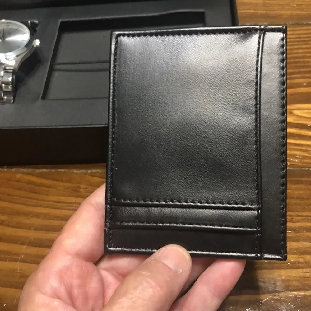 NWT L & C Timepieces and Leather Wallet Set